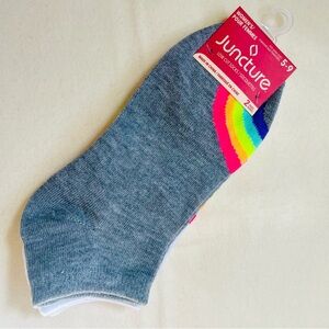 Juncture Low Cut Ankle Socks 2-Pack Rainbow Accent Athletic Everyday